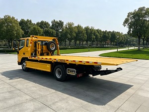 Promotion : Camion <span class=keywords><strong>de</strong></span> remorquage à plateau plat JAC 4x2 Diesel Manuel avec treuil 4T, pour dépannage routier léger et transport <span class=keywords><strong>de</strong></span> mini-excavatrices - Product Image 6