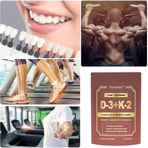 Suplemento de Vitamina D3 10000 <span class=keywords><strong>IU</strong></span> com K2 (MK-7) 200 Mcg em Cápsulas de Gel Macias com Óleo de Coco, Marca Privada OEM - Product Image 3