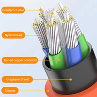 Cable USB de datos Universal personalizable multifunción 3 en 1 120W 6A Cable de carga USB súper rápido para Micro tipo C