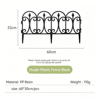 Clôture de jardin en plastique PP de haute qualité, résistante aux UV, imperméable, bordure décorative pour parterres de fleurs, pour aménagement paysager extérieur