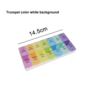 Boîtes de rangement pour pilules personnalisées portables pour les voyages, impression de logo personnalisée, boîte à pilules en plastique PP pour 7 jours, <span class=keywords><strong>Meixu</strong></span> YH-01, vente en gros - Product Image 6
