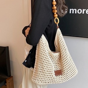 Bolso de playa tejido a crochet, bolso de hombro de punto hueco, bolso de gran capacidad para vacaciones de verano, bolso de mano para mujer - Product Image 6