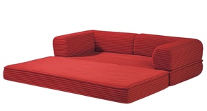 Cómodo juego de sofá Seccional de tela multifuncional convertible y extensible con relleno de esponja para uso en apartamentos - Product Image 6