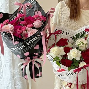 Materiales de envoltura de flores <span class=keywords><strong>LUCIA</strong></span>, suministros de envoltura de ramo, papel de regalo de flores para el Día de San Valentín LF160685 - Product Image 5