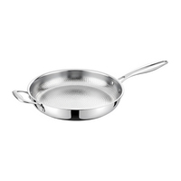 Wajan Penggorengan Tri-ply Titanium Baru, Bebas Racun, Bebas PTFE & PFOA, Wajan Berpola Palu, Anti Gores, Anti Lengket untuk Memasak
