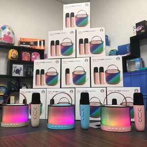 2024ベストセラーホームシアターRGBLEDミニカラオケワイヤレススピーカーミニオーディオデュアルマイクラウドスピーカープレーヤー - Product Image 4