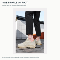 Sepatu Jalan Pria dengan Tali dan Bagian Atas Berbahan Mesh serta Midsole EVA untuk Penggunaan Sehari-hari