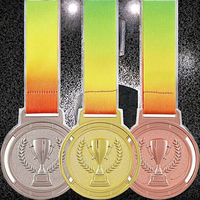 Trofeos y Medallas Deportivas de Fútbol Personalizados al por Mayor, Chapados en Oro 3D, Ecológicos, Impresos con Grabado, Forma Redonda, Marca YK para Eventos
