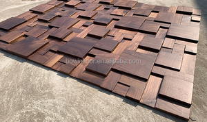 Carreaux muraux 3D en mosaïque de bois massif de luxe - Product Image 4