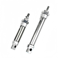 Cylindre pneumatique rond miniature en acier inoxydable à double action - Série DSNU - Idéal pour les machines industrielles automatisées