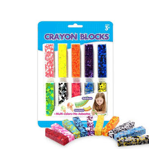 비 독성 자이언트 스퀘어 혼합 색상 크레용 블록 크리 에이 티브 드로잉 큐브 레인보우 왁스 크레용 맞춤형 색종이 크레용 어린이를위한 - Product Image 6