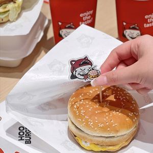 Sacs en papier kraft personnalisés pour l'emballage alimentaire (pâtisserie et desserts), sacs jetables anti-graisse pour hamburgers - Product Image 2