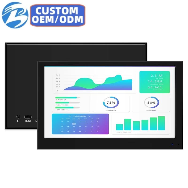 Factory 12.5 Inch Industrial Monitor IPS Full HD Aluminum LCD Display 1920*1080 LED Industrial Screen