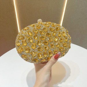 Borsa all'ingrosso da donna borsa da sera con strass di cristallo Clutch con fiore borsa da donna <span class=keywords><strong>pochette</strong></span> in argento - Product Image 2