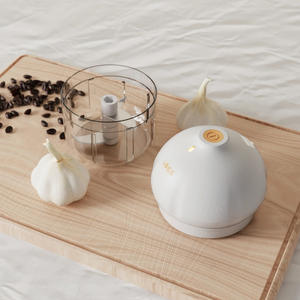 Picadora de Ajo Eléctrica Portátil, Molinillo de Carne de Plástico Blanco para el Hogar, Cocina, y Preparación de Alimentos para Bebés - Product Image 4