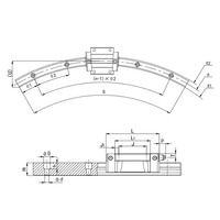 Guide linéaire mécanique robuste LSY15EA-R300-60, rail de guidage à billes, bloc coulissant, roulement pour machine de fraisage CNC, routeur de découpe