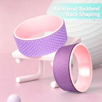 Roue de yoga en silicone antidérapante pour étirements du dos et rouleau de Pilates pour la colonne vertébrale, idéale pour la maison et la salle de sport, vente en gros, approvisionnement OEM