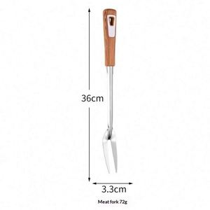 Kitchen Accessories Wooden Pattern Handle Soup Ladle Slotted Spoon Slotted Ladle Cooking Tools Stainless Steel Kitchen Utensil - Product Image 6