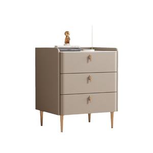 Table de chevet de luxe en bois massif de haute qualité style minimaliste moderne chambre salon <span class=keywords><strong>location</strong></span> <span class=keywords><strong>maison</strong></span> armoire de rangement en dalle de roche - Product Image 3
