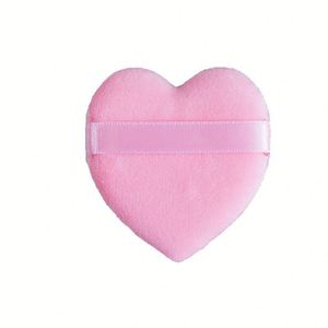 Heart-Shaped Double-Sided Flocking Powder Puff Dense Makeup Sponge Super Soft Crystal Velvet Fan-Shaped Makeup <b>Cushion</b> Cosmetic - Product Image 5