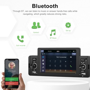 (EU Cổ Phiếu) Podofo 5 Inch 1 DIN Xe Đài Phát Thanh Carplay & Android Auto Car Stereo Autoradio Xe MP5 Máy Nghe Nhạc FM USB Sạc Nhanh Đầu Đơn Vị - Product Image 3