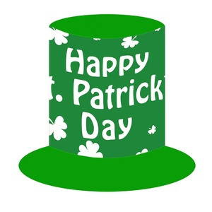 <span class=keywords><strong>Saint</strong></span> <span class=keywords><strong>Patrick</strong></span> Leprechaun Costume Accessoire Ensemble Trèfle Irlandais Vert Carré Chapeau Haut de Forme Barbe pour Fête Cosplay pour St Noël - Product Image 2