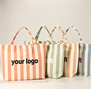 Sac fourre-tout en toile rétro personnalisé pour femmes, grande capacité, écologique, recyclable, sac de shopping en coton pour les voyages - Product Image 1