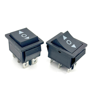 สวิตช์โยกแบบกดติดปล่อยดับ (ON)-OFF-(ON) สีดำ แบบ DPDT 3 ตำแหน่ง 6 ขา สวิตช์ไฟ 16A 250V 20A 125V สวิตช์ปุ่มกด KCD4 - Product Image 4