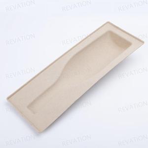 Eco-friendly REVATION SY-FP-PE Bagasse <b>Pulp</b> Recycled Molded Papermolded Custom Solid-color Wet-press Wine Tray - Product Image 3