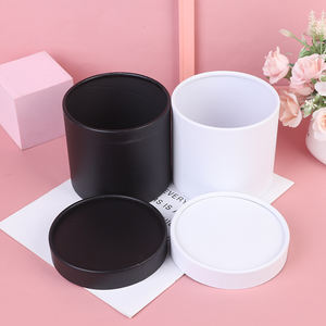 Kotak kemasan hadiah bunga silinder bulat kertas mawar mewah desain grosir untuk buket - Product Image 4