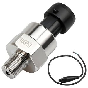 Transducteur de pression FUSCH 100 PSI 1/8-27 NPT en acier inoxydable avec connecteur et faisceau de câblage - Product Image 1