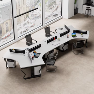 Di lusso moderno <span class=keywords><strong>120</strong></span> gradi a forma di L <span class=keywords><strong>scrivania</strong></span> ufficio ufficio postazione di lavoro con semplice legno speciale personale <span class=keywords><strong>scrivania</strong></span> - Product Image 3