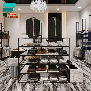 कारखाने प्रत्यक्ष बिक्री कपड़े स्टोर प्रदर्शन रैक खुदरा परिधान की दुकान अनुकूलित फर्नीचर कपड़े की दुकान डिजाइन
