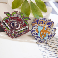 Épinglette en émail personnalisée pour équipe de baseball, badge de revers en métal sur mesure pour clubs sportifs, cadeaux promotionnels tendance