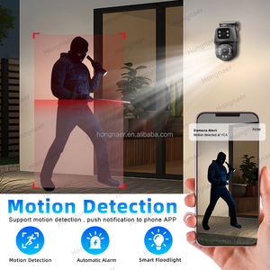 Hongnaer 6MP 4CH lente Dual Interior Exterior hogar NVR POE IP vigilancia seguridad PTZ sistema de cámara Set Kit inalámbrico CCTV sistema de cámara - Product Image 5