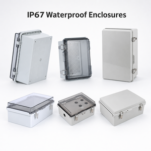 Boîtier de jonction étanche pour PC extérieur IP66 NEMA 4X avec couvercle transparent et loquets en acier inoxydable - Product Image 3