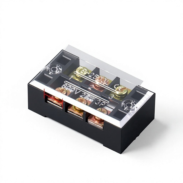 TB-2503 Barrier Terminal Block, Screw Type Wire Connector for Electrical Wiring