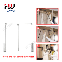 HUAWEI Garde-robe Lifter Amortisseur Tampon Rail Tige de Placard pour Armoire Chambre Quincaillerie Garde-robe Hydraulique Accessoires