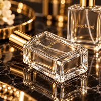 Flacons de parfum rectangulaires en verre, étanches, imprimés sur mesure, boîtes cadeaux personnalisées