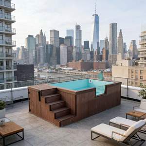 Piscine rectangulaire portable en fibre de verre de haute qualité pour la vente en gros - Product Image 3