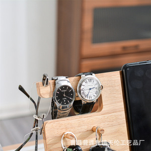 Wooden phone stand <b>desktop</b> <b>shelf</b> with drawers, simple design, <b>desktop</b> bedroom bedside <b>shelf</b> - Product Image 2