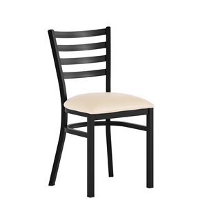 Sillas de Comedor Metálicas Contemporáneas para Restaurante, Cafetería y Comida Rápida con Asiento Acolchado de PU - Product Image 3