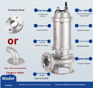 Pompe submersible anti-colmatage en acier inoxydable pour eaux usées avec fonctions de découpe et d'agitation, antidéflagrante, fabriquée en Chine - Product Image 4