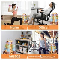 Support de rangement pour haltères en bois de style chinois, support de plantes sur pied, équipement d'exercice à domicile, mobilier de gym et de maison