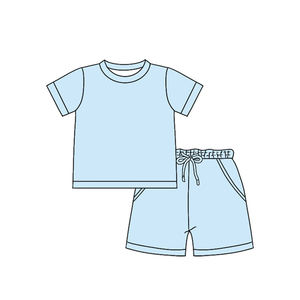 Conjunto de Ropa de Verano para Bebé Niño, Color Negro Sólido, Estilo Boutique Personalizado BSSO1889, Venta al por Mayor - Product Image 4