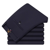 Pantalon de travail formel pour homme, coupe décontractée, qualité supérieure, été-automne, fin, noir, bordeaux, pantalon long