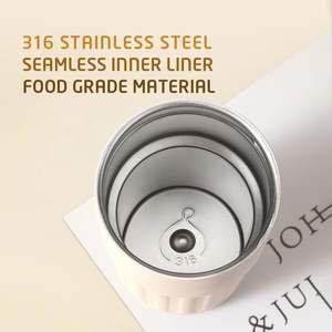 Kreative Tragbare Neue Smarte 450ml Kaffeetasse mit Temperaturanzeige Vakuum-Thermobecher Edelstahl-Vakuumflasche - Product Image 5