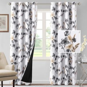 XinLan personnalisé 100% polyester fenêtre rideau salon Triple couche impression rideaux occultants - Product Image 6