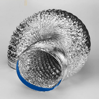 Conduit flexible en aluminium à double couche pour la ventilation CVC, utilisation en appartement, chauffage/refroidissement