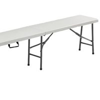 Banc rectangulaire en plastique de haute qualité bon marché extérieur jardin camping banc pliant PEHD